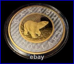 2021 Canada $2 Renewed Toonie Polar Bear Masters Club 2 oz Pure Silver Coin