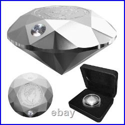 2021 Canada $50 Diamond-Shaped Coin Forevermark Diamond 3 Oz Silver Coin