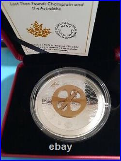 2021 Canada $50 Fine Silver Coin Lost Then Found Astrolabe Coin