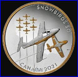 2021 Canada 5 oz. Pure Silver Coin The Snowbirds A Canadian Legacy BRAND NEW