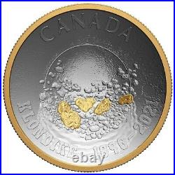2021 Canada Klondike Gold Rush Pure Silver Concave Coin 1oz 125th Anniversary
