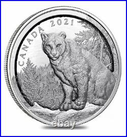 2021 Canada Multilayered Cougar 3.4 oz Silver Coin Sold Out Minted 1.5K BOX COA