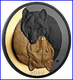 2021 Canada S$20 Gilt Grey Wolf Black Rhodium FR NGC PF69 Matte Mint Box Coa OGP