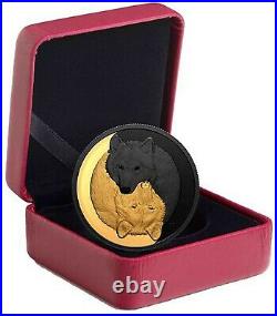 2021 Canada S$20 Gilt Grey Wolf Black Rhodium FR NGC PF69 Matte Mint Box Coa OGP