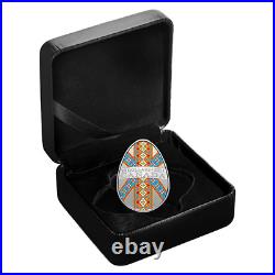 2021 Canada Traditional Ukrainian Pysanka $20 99.99% Pure Silver Coin Coa #826