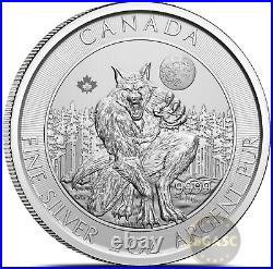 2021 Canadian Creatures Of The North Series The Werewolf 2 oz Silver BU Coin