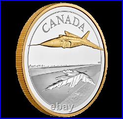 2021 The Avro Arrow 5 oz Pure Silver Proof Coin CANADA RCM 5oz