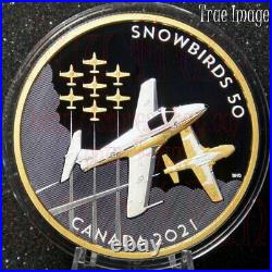 2021 The Snowbirds Canadian Legacy CT-114 $50 5 OZ Pure Silver Proof Coin