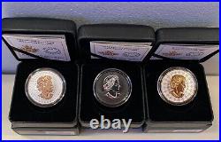 2022, 2023 & 2024 Super Incuse Maple Leaf Pure 1oz. 9999 Silver Coins Canada