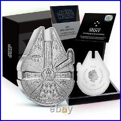 2022 3 oz. Pure Silver Millennium Falcon Star Wars Proof Coin Low Mintage