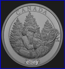 2022 CANADA $50 SANTA MAGIC OF THE SEASON Glow-InThe-Dark. 9999 3oz Silver Coin