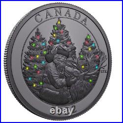 2022 CANADA $50 SANTA MAGIC OF THE SEASON Glow-InThe-Dark. 9999 3oz Silver Coin
