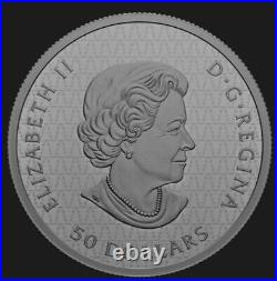 2022 CANADA $50 THE MAGIC OF THE SEASON Pure Silver Glow-In-The-Dark Coin