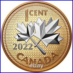 2022 CANADA 5oz Anniversary FAREWELL TO PENNY 5oz Silver Gold-Plated Coin