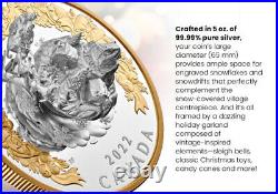 2022 Canada 5 oz. Pure Silver Coin Holiday Splendour