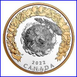 2022 Canada 5 oz. Silver Coin Christmas Holiday Splendour, Moving Santa Sleigh