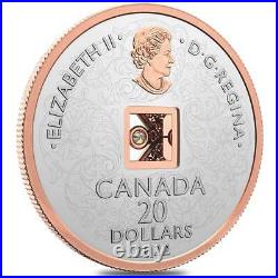 2022 Canada Sparkle of the Heart Dancing Diamond $20 gold plated silver coin