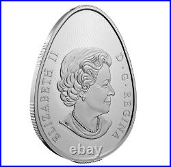 2022 Canada Traditional Ukrainian Pysanka $20 99.99% Pure Silver Egg Shaped Coin