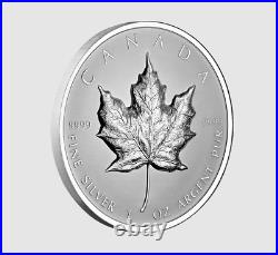 2022 Canada Ultra High Relief Sml Silver Maple Leaf $20 99.99% Pure Silver Coin