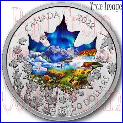 2022 Canadian Collage $50 3 OZ Pure Silver Proof Coin Canada
