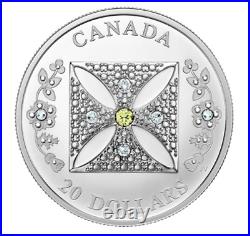 2022 Diamond Diadem HerMajesty Queen Elizabeth II $20 1OZ Pure Silver Proof Coin