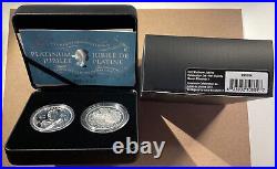 2022 Great Britain / Canada Silver Proof Qeii Platinum Jubilee 2-coin Set