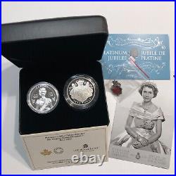 2022 Platinum Jubilee Queen Elizabeth II Silver Two Coin Set Free Bonus