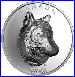 2022 Timber Wolf High Relief Pure 1oz. 9999 silver coin Canada