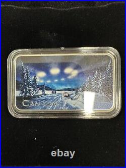 2022 UFO Canada $20 Silver Coin, Yukon Encounter Unexplained Phenomena