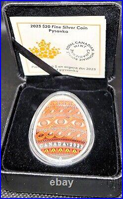 2023 99.99% Silver Coin $20 Dollars, Ukrainian Pysanka