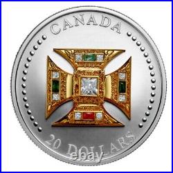 2023 CANADA $20 ST. EDWARD's KING CROWN Queen Memory Mark 1oz Pure Silver Coin