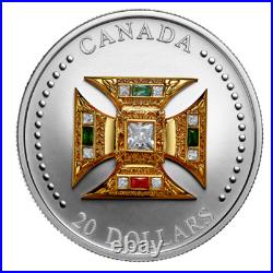 2023 CANADA $20 ST. EDWARD's KING CROWN Queen Memory Mark. 9999 Pure Silver Coin