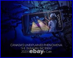 2023 CANADA $20 UFO Duncan Incident Unexplained Phenomena Pure Silver Glow Coin