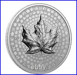 2023 CANADA $50 Ultra-High Relief Silver Maple Leaf 5oz. 9999 Pure Silver Coin