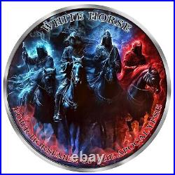 2023 Canada Four Horsemen of the Apocalype White Horse Coin 1oz Colorized Silver