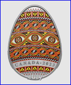 2023 Canada Traditional Ukrainian Pysanka $20 99.99% Pure Silver Coin