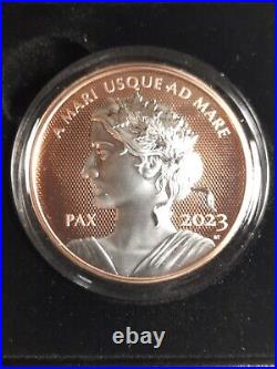 2023 PAX Peace $1 Dollar 1 OZ Rose Gold Plated Pure Silver UHF Proof Coin Canada