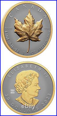 2023 Ultra-High Relief Maple Leaf Pure 1oz. 9999 Silver Coin Canada
