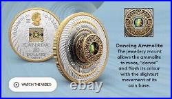 2024 CANADA $20 ELEMENTS of NATURE-AIR Dancing Ammolite 3/4oz. 9999 Silver Coin