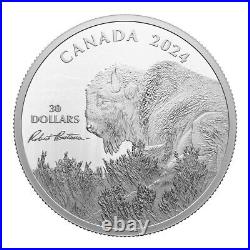 2024 CANADA $30 BISON Robert Bateman 2oz. 9999 Silver Coin
