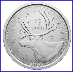 2024 CANADA CARIBOU W Winnipeg Mint Mark #4 25c 1oz. 999 Pure Silver Coin