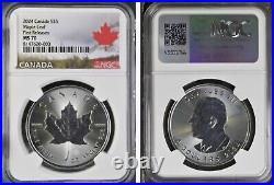 2024 Canada 1oz SILVER MAPLE LEAF MS70 FIRST RELEASES FIRST KCIII MAPLE LEAF