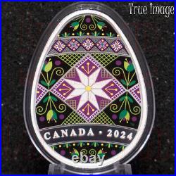 2024 Traditional Ukrainian Pysanka? Easter Egg $20 Silver Coin Canada