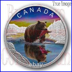 2024 Wildlife Reflections #1 Grizzly Bear $20 Pure Silver Proof Coin Canada