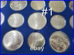 2x 1976 Canada Olympic Sterling Silver Coins Set