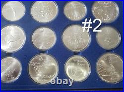 2x 1976 Canada Olympic Sterling Silver Coins Set