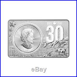 3 oz 2018 30th Anniversary of the Maple Leaf Coin Silver Bar
