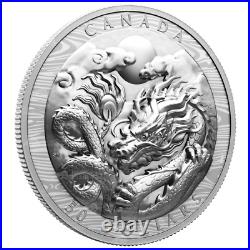 3 oz 2024 Lunar Year of the Dragon High Relief Silver Coin Royal Canadian Mint