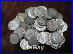 50 Random Old Canadian Silver Dimes Ten Cent Coins From The Lot