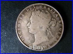 50 cents 1872H Canada Queen Victoria silver coin c ¢ half dollar VG-10